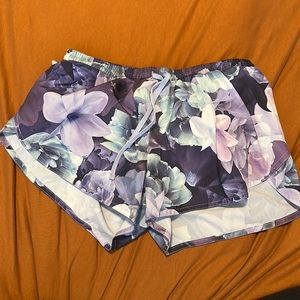 Purple Floral active Old Navy shorts. Size medium.
